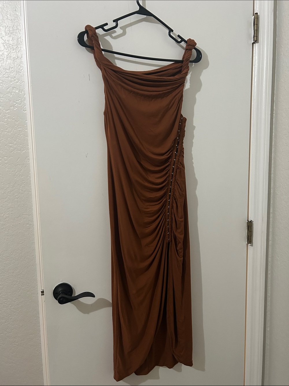 Urban Outfitters Rust Brown Ruched Dress